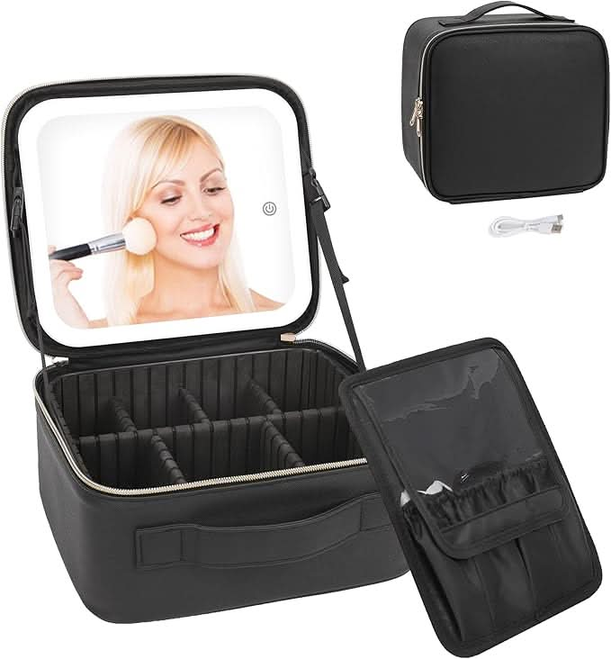 Famous LED Mirror Makeup Bag