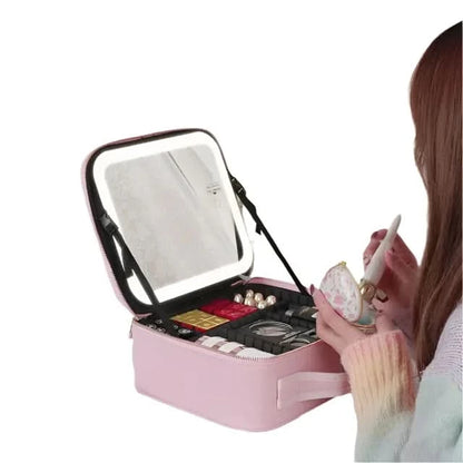 Famous LED Mirror Makeup Bag